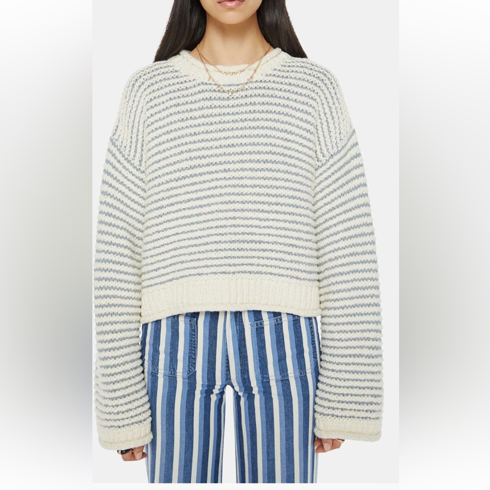 NWOT MOTHER The Cotton‎ Bell Sleeve Roll Sweater SZ Medium DID YOU MAKE THAT